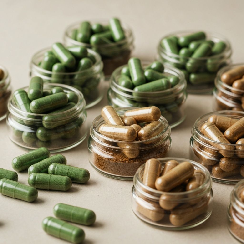 Compléments naturels sur fond neutre